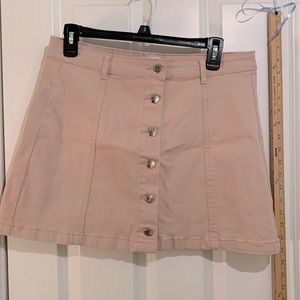 Forever 21 blush mini skirt size 29(M) button front